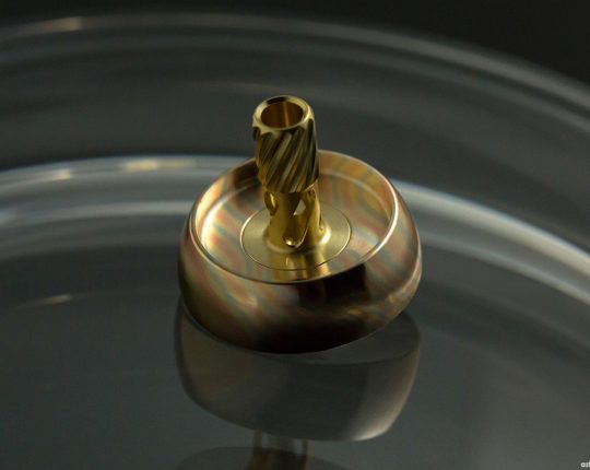 Billetspin Mokume/Brass Infinity Top